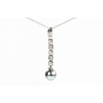 Tahitian Pearl and Diamond pendant