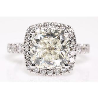 5.01ct Diamond Solitaire Ring HRD I SI2
