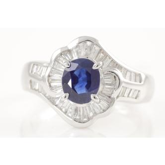 1.12ct Sapphire and Diamond Ring