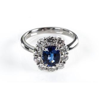 1.26ct Sapphire and Diamond Ring