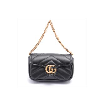 Gucci Leather GG Marmont Chain Coin Purse