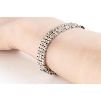14.83ct Diamond Three Row Bracelet