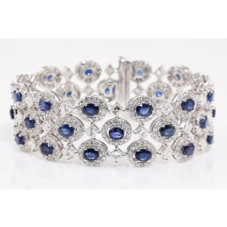 16.15ct Sapphire and Diamond Bracelet