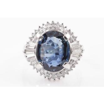 5.06ct Sapphire and Diamond Ring