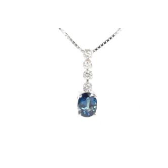 1.58ct Sapphire and Diamond Pendant