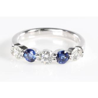 0.62ct Sapphire and Diamond Ring