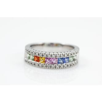 0.95ct Sapphire and Diamond Ring