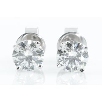 1.00ct Diamond Stud Earrings GIA H I1