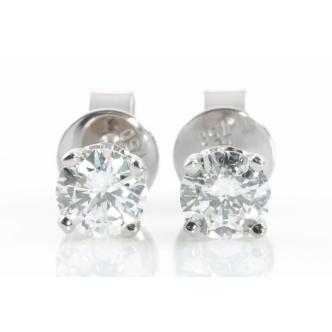 0.61ct Diamond Stud Earrings GIA F I1