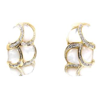 Shell and Diamond Earrings