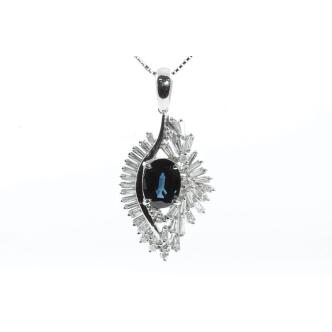 1.69ct Sapphire and Diamond Pendant