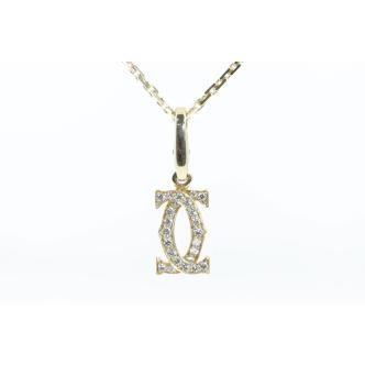 Cartier 2C Diamond Charm Pendant
