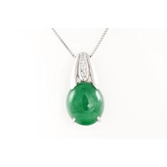 9.12ct Jade and Diamond Pendant