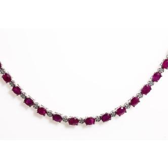 13.47ct Ruby and Diamond Necklace