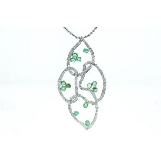 2.00ct Emerald and Diamond Pendant