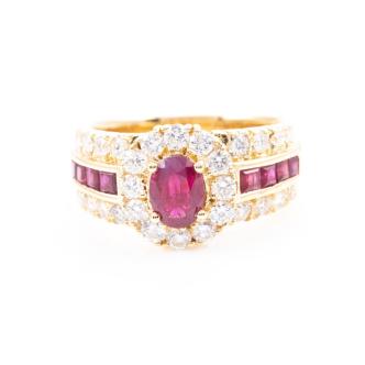 1.40ct Ruby and Diamond Ring