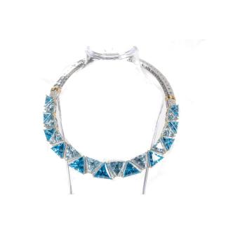 Topaz, Aquamarine and Diamond Necklace
