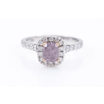 0.85ct Fancy Brownish Purple-Pink Ring GIA