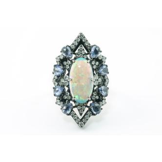 Opal and Diamond Dress Ring