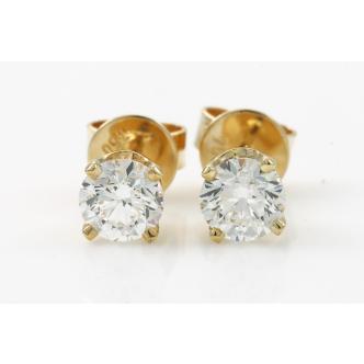 0.80ct Diamond Stud Earrings GIA E VS2