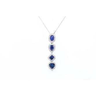 2.73ct Sapphire and Diamond Pendant