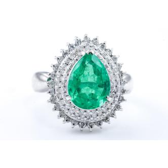 3.68ct Emerald and Diamond Ring