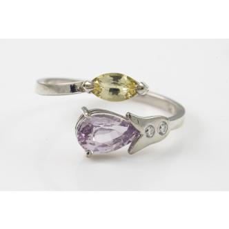 1.57ct Un-heated Ceylon Sapphire and Diamond Ring
