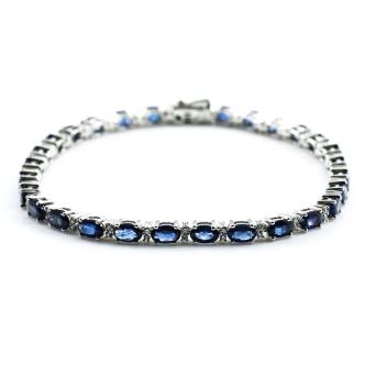 8.23ct Sapphire and Diamond Bracelet