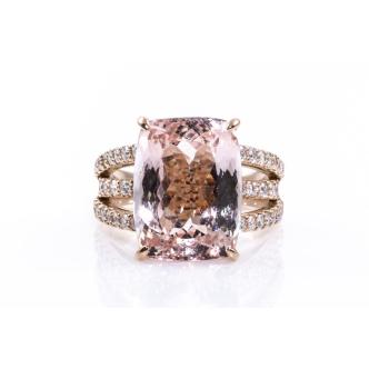 3.70ct Morganite and Diamond Ring
