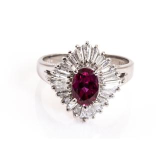1.19ct Thai Ruby and Diamond Ring
