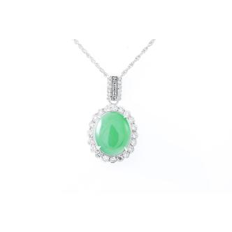 10.87ct Jade and Diamond Pendant