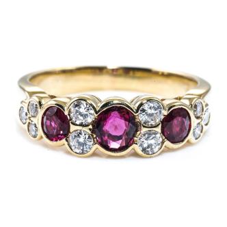 1.01ct Ruby and Diamond Ring