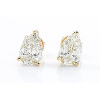 3.02ct Diamond Stud Earrings GIA K SI1-2