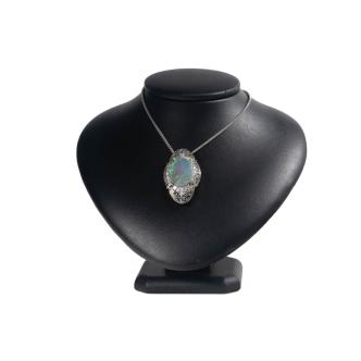 10.50ct Opal and Diamond Pendant