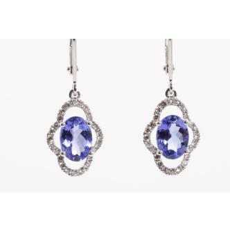 1.71ct Tanzanite and Diamond Earrings