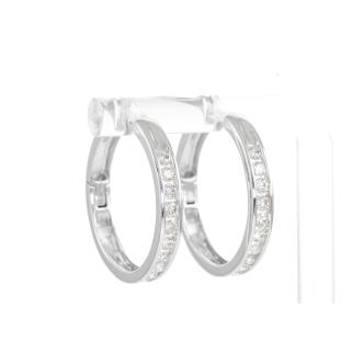 1.07ct Diamond Hoop Earrings