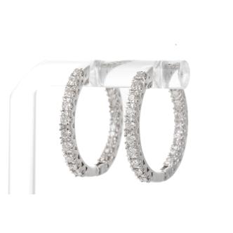 1.04ct Diamond Hoop Earrings