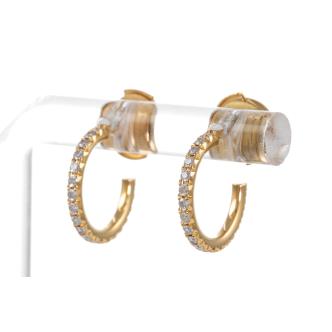 Tiffany & Co Metro Hoop Diamond Earrings