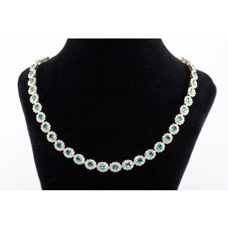 8.60ct Emerald and Diamond Necklace