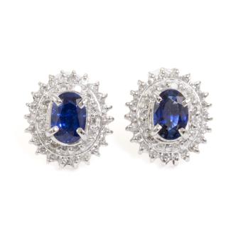 0.78ct Sapphire and Diamond Earrings