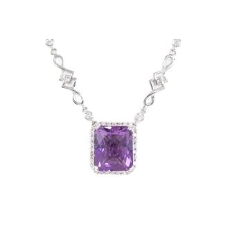 5.25ct Amethyst and Diamond Necklace