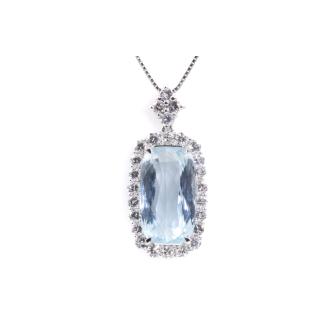 8.10ct Aquamarine and Diamond Pendant