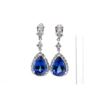 18.41ct Tanzanite and Diamond Earrings
