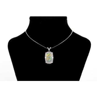 2.00ct Opal and Diamond Pendant