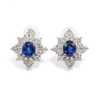0.94ct Sapphire & Diamond Earrings