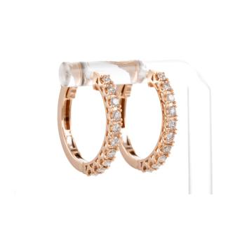 1.05ct Diamond Hoop Earrings