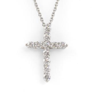 Tiffany & Co. Small Cross Diamond Pendant