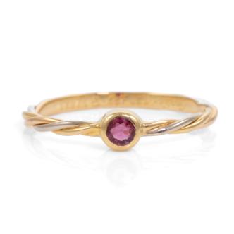 Cartier Tricolour Twisted Ruby Ring