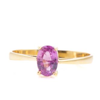 0.70ct Pink Unheated Sapphire Ring
