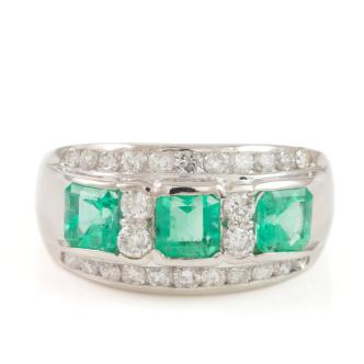 1.97ct Emerald and Diamond Ring